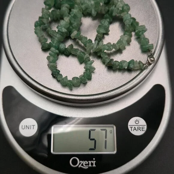 34 Inch Green Aventurine Stone Long Necklace B1047 - Picture 7 of 7